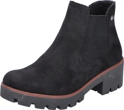 Obrázok produktu pre Rieker dámske členkové topánky s profilovou podrážkou na podpätku 79265, veľkosť:38 EU, farba:Black