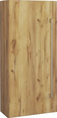 Image de Support mural bois bois | Armoire à disques | Dimensions: H. 75 x W. 33 x D. 22 cm | 1 porte haute - Badinos D
