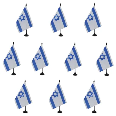 Produktbild von 10 Stück Tischflagge Israel, 21 x 14 cm