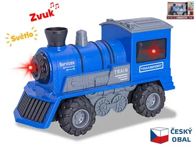 Produktbild von Blaue Lokomotive, 22,5 cm, Maßstab 1:16, batteriebetriebenes Schwungradmodell mit Licht und Sound