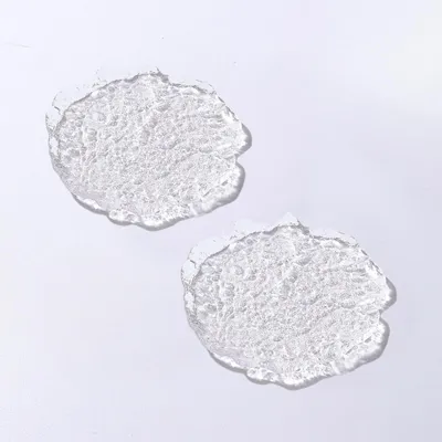 Untersetzer aus Kristallglas, 14,5 cm, transparent, 2 Stück