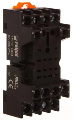 Productafbeelding van Stekkerconnector voor relais R4, 10A, 300V AC, zwart, artikelnummer GS4 2613504