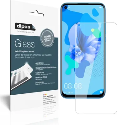 Produktbild von 1x Schutzfolie für Huawei nova 5 - Anti-Shock 9H Folie dipos Glass Kunststoffglas