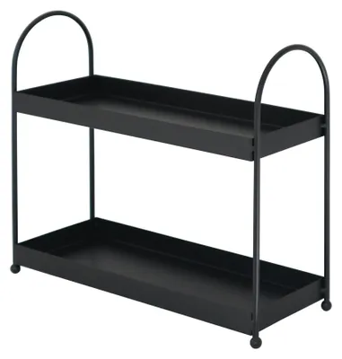Produktbild von Etagere KITCHEN schwarz aus Metall schmale Metalletagere Gewürzregal Badablage