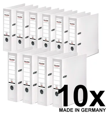 Produktbild von Falken 10er Pack Chromocolor Premium DIN A4 Ordner 8cm Weiß  Germany