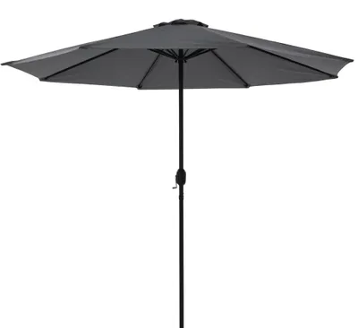Produktbild von Mucola Sonnenschirm Ø3m Gartenschirm 360° drehbar Terrassenschirm Ampelschirm Marktschirm Strandschirm - Grau