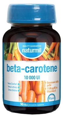Obrázok produktu pre NATURMIL BETA-KAROTÉN 10 000 IU, 90 kapsúl