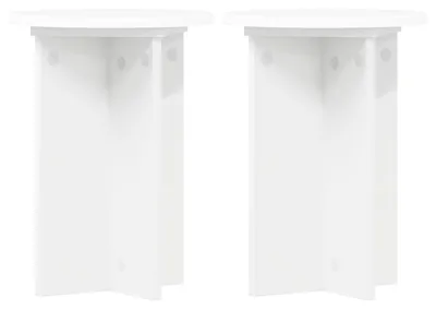 Produktbild von Eleganten-Stil Pflanzenständer 2er Set,Blumentopfregal, Ausstellungsregal,Modernes Design, Weiß Ø29,5x40 cm Holzwerkstoff - Pflanztische - Möbel26