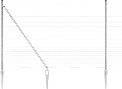 Image de Clôture en fil barbelé vidaXL avec piquets, 25 x 1,6 m, acier galvanisé, argenté