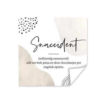 Produktbild von MuchoWow® Poster Zitate - Snaccident definition - Sprichwörter - Wörterbuch 50x50 cm - Wohnzimmerdekoration
