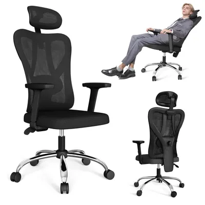 Produktbild von Bürostuhl Bürostuhl Ergonomisch Schreibtischstuhl mit Lordosenstütze Drehstuhl Bürostuhl 150kg