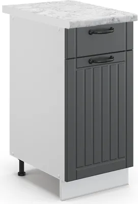 Produktbild von Küchenunterschrank Vicco Fame-Line Anthrazit Landhaus 40 cm , AP Marmor, Model 46931