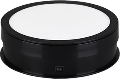 Produktbild von 20 cm motorisierter rotierender Praesentationsstaender, drehbarer Drehteller, 10 kg/22 lbs Tragfaehigkeit, 360¡ã drehbarer Display-Drehteller mit LED-Licht fuer die Anzeige von Live-Videoshows von Fotoprodukten