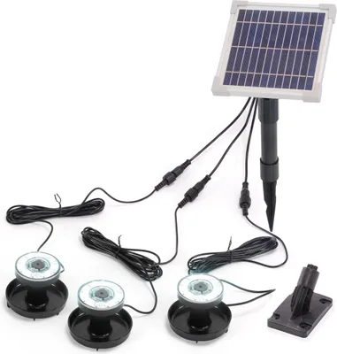 Zdjęcie produktu dla esotec reflektor solarny nad- i podwodny, 3 super spoty zimna biel, IP68, 101404