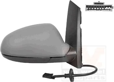 Produktbild von VAN WEZEL 3749818 Außenspiegel Seitenspiegel Rechts für OPEL Astra J Sports Tourer (P10) Konvex Beheizt Grundiert