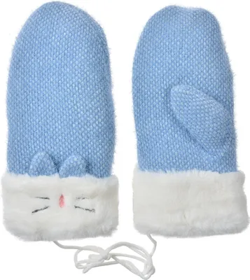 Produktbild von Clayre & Eef Kinderhandschuhe 10x23 cm Blau Polyester