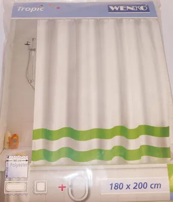 Produktbild von Wenko Duschvorhang Tropic green 180 x 200 Bad Dusche Vorhang 19245100