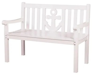 Produktbild von Mahagoniholz Garten-/Balkonsitzbank - bene living - Anker 120 cm