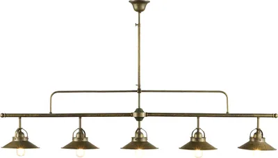 Produktbild von Deckenleuchte Echt-Messing E27 in Bronze Antik matt länglich Industrial Design Deckenlampe