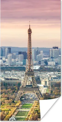 Produktbild von MuchoWow® Poster Eiffelturm - Paris - Himmel 80x160 cm - Kinderzimmer
