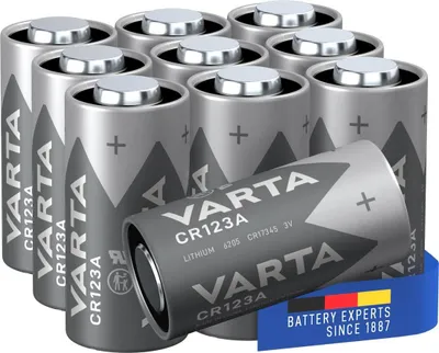 Produktbild von VARTA Batterien CR123A Lithium Rundzellen, 10 Stück, Lithium Cylindrical, 3V, Spezialbatterien für elektronische Kleingeräte, mit langanhaltender, höchster Leistung