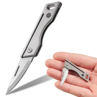 Produktbild von Mini-Klappmesser Titan EDC Schlüsselanhänger rostfrei 7cr17Mov Klinge