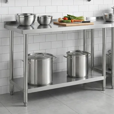 Produktbild von Edelstahltisch Edelstahl Arbeitstisch Küchentisch Gastronomie Tisch Zubereitungstisch Zerlegetisch 120 x 60 x 90cm