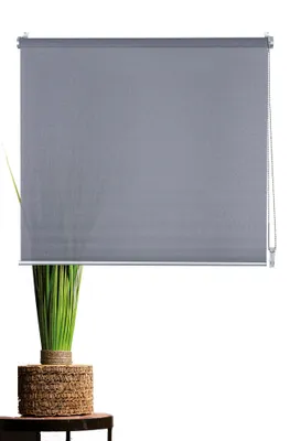 Produktbild von Fensterrollo Design Klemmfix ohne Bohren Farbe: Grau, Größe: 140x150 cm