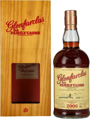 Produktbild von Glenfarclas THE FAMILY CASKS Single Cask SUMMER 2024 Sherry Butt #3418 2006 61,4% Vol. 0,7l in Holzkiste