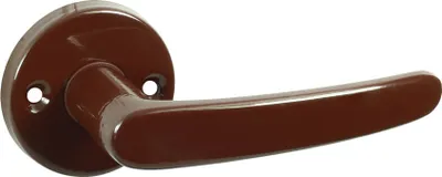 Produktbild von DOMINO Türgriff Drückergarnitur | Türklinke für Zimmertür, Bürotür, Kellertür & Innentür | Türbeschläge aus Stahl | Bronze Türdrückergarnitur| ECONOM-R