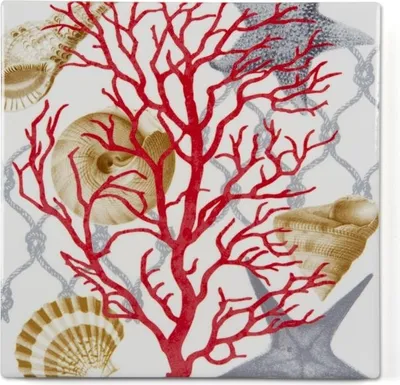 Produktbild von Excelsa Untersetzer Coral Keramik 16x1x16 cm Bunt