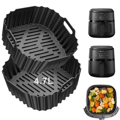 Airfryer-Silikonform, 2 Stück, BPA-frei, spülmaschinengeeignet