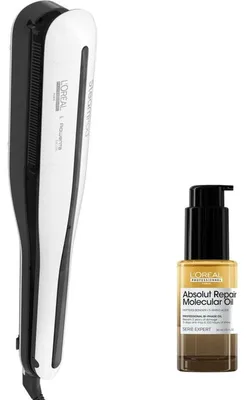 Obrázek produktu pro Sada na žehlení vlasů Steampod 3 – L'ORÉAL PROFESSIONNEL – Profesionální parní žehlička na vlasy + dvoufázový olej Absolut Repair Molecular