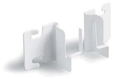 Produktbild von Interdeco Klemmträger / Vitrageclip Glasclip-Klemmbefestigung für Vitragestangen Weiß, Pack. 2 Stück