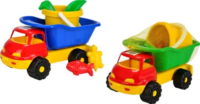 Obrázok produktu pre Sklápač nákladného auta cca 35 cm Naplnený súpravou vedier