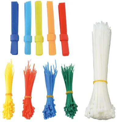 Produktbild von BRÜDER MANNESMANN Kabelbinder- & Klettband-Set 350-teilig