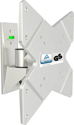 Produktbild von Dreh- und Neigungsbefestigung für Fernseher, Modell S1522, universell, für Bildschirme von 17-47 Zoll (43-119 cm), geeignet für gebogene LCD- und LED-Fernseher, VESA-Standard 75x75-200x200, Farbe: Silber