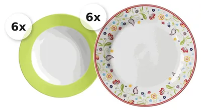 Produktbild von Tafelservice 12 tlg. Doppio Shanti grün