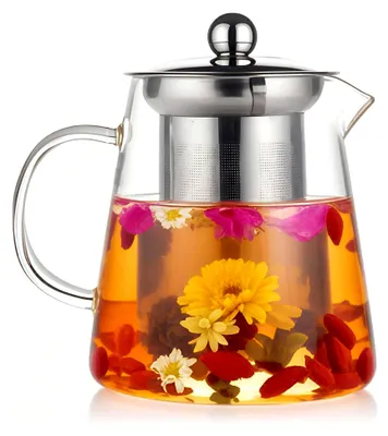 Produktbild von Hitzebeständige Glasteekanne 950 ml mit Edelstahlfilter