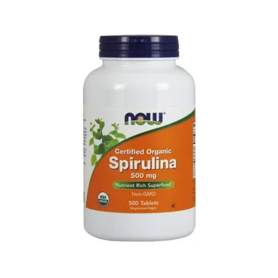 Productafbeelding van NOW Foods spirulina 500mg 500 tabletten 159