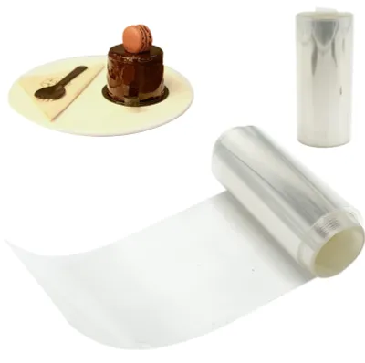 Produktbild von Tortenrandfolie - Transparente Acetat-Rolle für Tortendekoration - 10 cm x 10 m