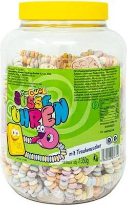 Produktbild von Cool Candy Uhren bunt aus Traubenzucker Zuckerkomprimat 1350g