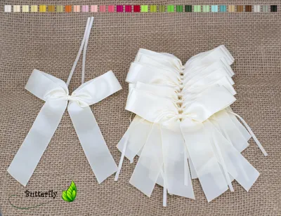 Produktbild von Antennenschleifen Hochzeit, 10 Stück, Farbauswahl:ivory / elfenbein 810