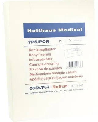 Productafbeelding van YPSIPOR canulepleisters, 9 x 6 cm, steriel, 20 stuks