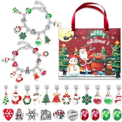 Produktbild von Adventskalender mit Schmuckset – 22 Perlen – Weihnachtsgeschenk für Frauen und Mädchen