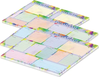 Produktbild von PRICARO Planer Komplett-Set "Splash", bunt, 4 Stück