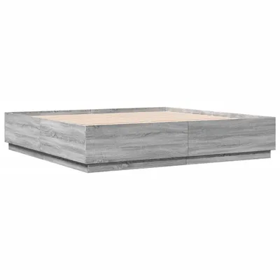 Produktbild von Bettgestell Grau Sonoma 180x200 cm Holzwerkstoff