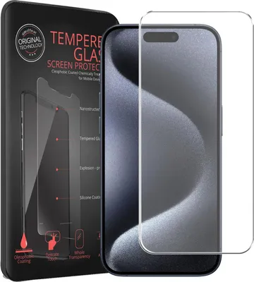 Produktbild von 2x Conie Glasfolie für iPhone 15 Pro Displayschutz Folie Panzer Glas Premium Schutzfolie Set Blasenfrei