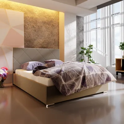 Obrázok produktu pre Manželská posteľ 160x200 FLEK 5 - béžová