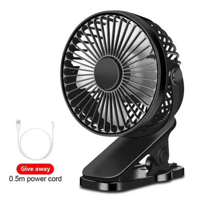Produktbild von Mini Tisch Lüfter Leise Ventilator Clip Tischventilator mit Akku Leise USB Fan
